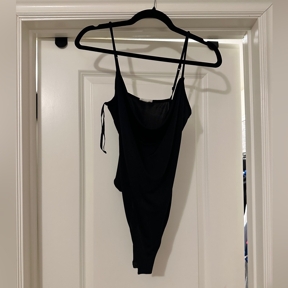 Free People Cowl Neck Black Bodysuit